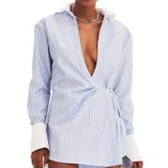 NWT: SER.O.YA JOY DRAPED SHIRT DRESS Sizes X-small and Large - Picture 4 of 12
